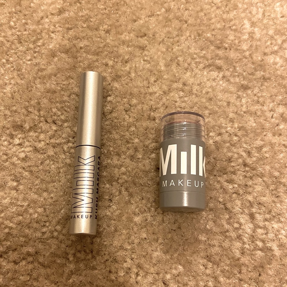 Milk Mascara, Milk cheek color, Glow Milk